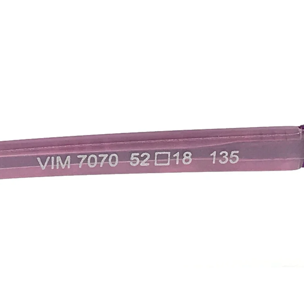 BOZ Eyeglasses Frames VIM 7070 Purple Cracked Earth Pattern Crystals 52-18-135